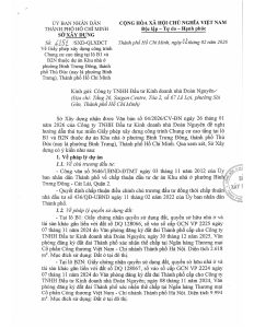 Công văn giấy phép xây dựng công trình lô B1 và B2N số 4151 ngày 02/02/2026 trang 1